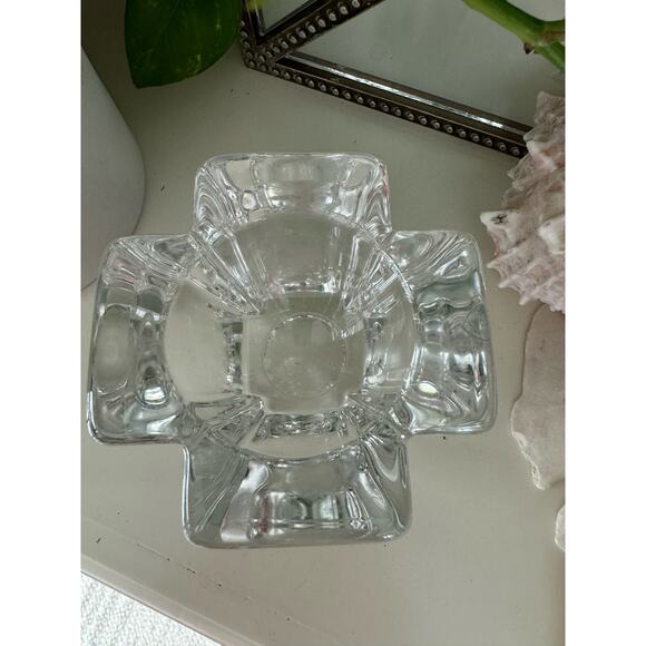 Orrefors Anna Ehrner Cross Crystal Votive Holder - Picture 1 of 10